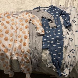 4 pairs CADEN LANE FOOTIE JAMMIES